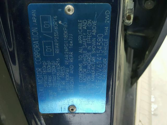 JS3TE62V614154380 - 2001 SUZUKI GRAND VITA BLUE photo 10