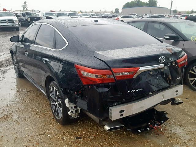 4T1BK1EB0JU280463 - 2018 TOYOTA AVALON XLE BLACK photo 3