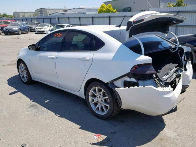 1C3CDFBA1DD107474 - 2013 DODGE DART SXT WHITE photo 3