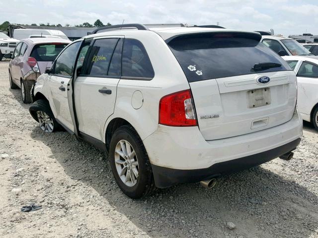 2FMDK3GC6DBB10953 - 2013 FORD EDGE SE WHITE photo 3