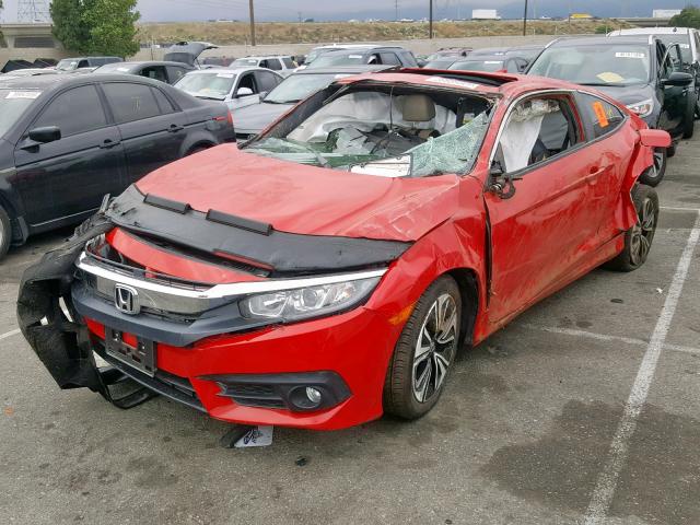 2HGFC3B77GH354103 - 2016 HONDA CIVIC EXL RED photo 2