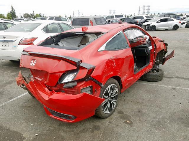 2HGFC3B77GH354103 - 2016 HONDA CIVIC EXL RED photo 4