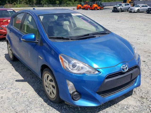 JTDKDTB31F1098691 - 2015 TOYOTA PRIUS C BLUE photo 1