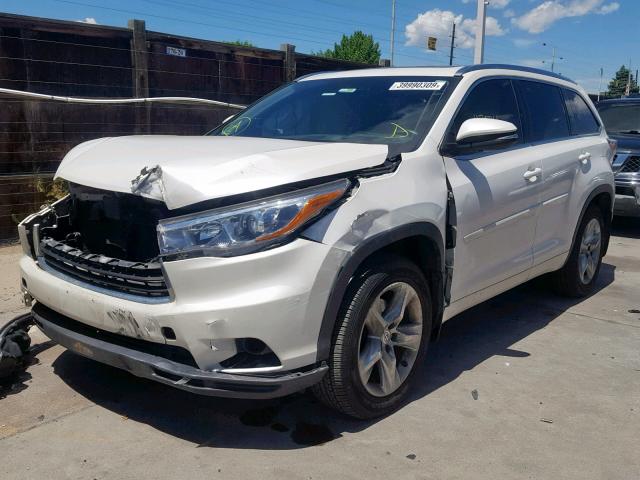 5TDDKRFH8FS186034 - 2015 TOYOTA HIGHLANDER WHITE photo 2