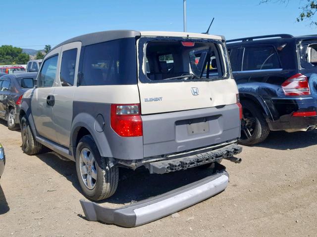 5J6YH18665L003334 - 2005 HONDA ELEMENT EX TAN photo 3