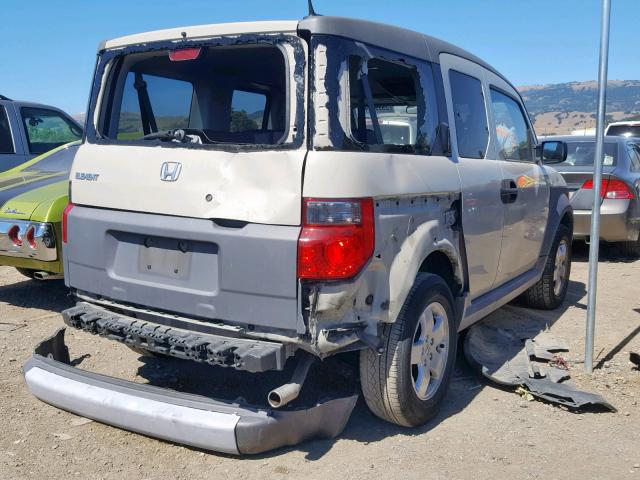 5J6YH18665L003334 - 2005 HONDA ELEMENT EX TAN photo 4