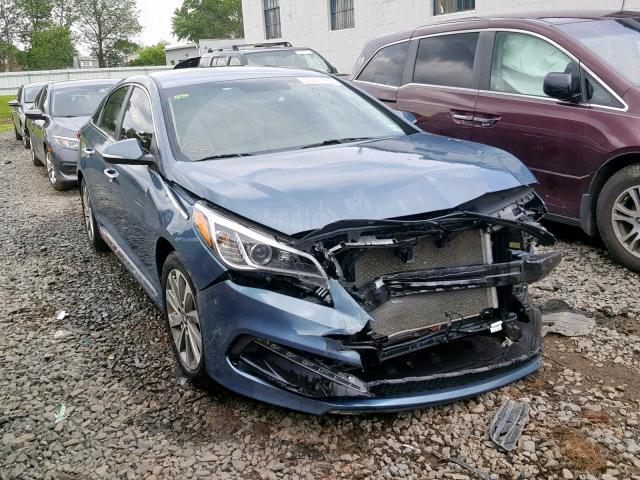 5NPE34AF5FH083475 - 2015 HYUNDAI SONATA SPO BLUE photo 1