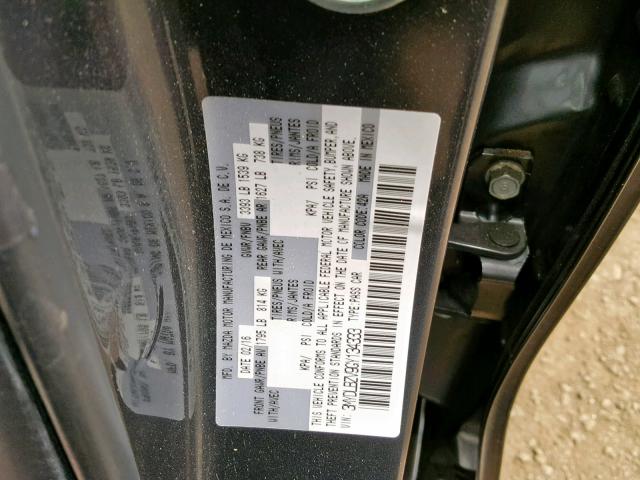 3MYDLBZV9GY134333 - 2016 TOYOTA SCION IA GRAY photo 10