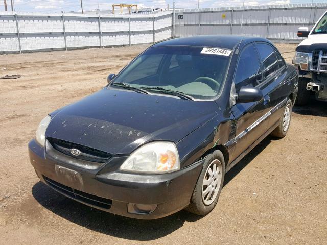 KNADC125536234236 - 2003 KIA RIO BLACK photo 2