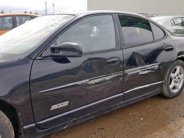 1G2WP5213WF216850 - 1998 PONTIAC GRAND PRIX BLACK photo 9