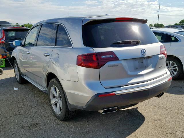 2HNYD2H20CH549913 - 2012 ACURA MDX SILVER photo 3