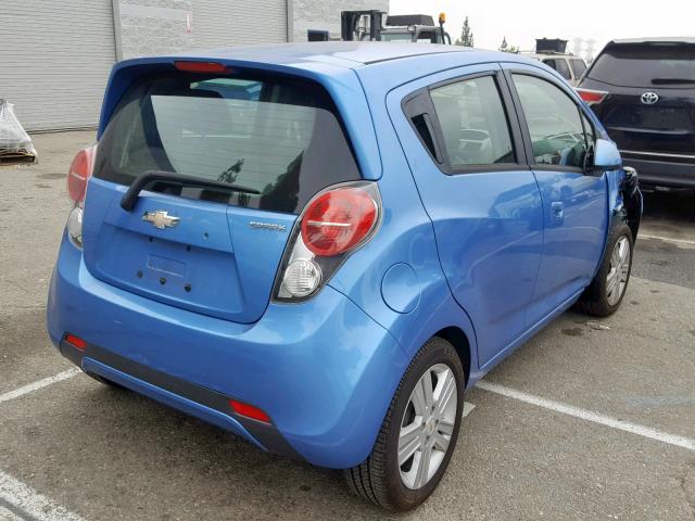 KL8CB6S90DC570907 - 2013 CHEVROLET SPARK LS BLUE photo 4