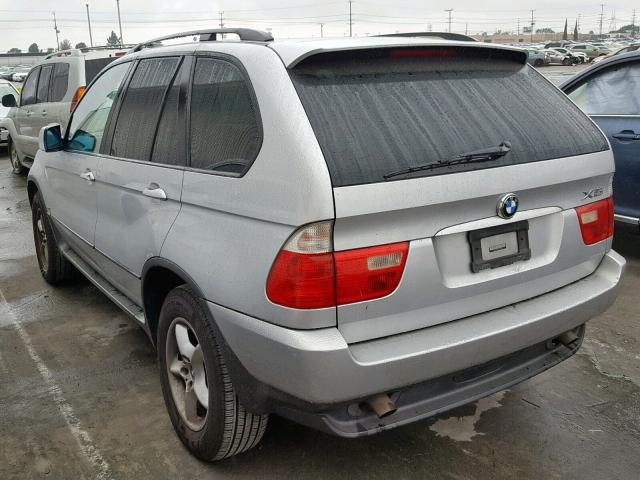 5UXFA53523LV90246 - 2003 BMW X5 3.0I SILVER photo 3