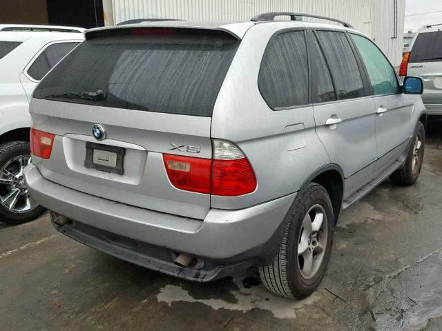 5UXFA53523LV90246 - 2003 BMW X5 3.0I SILVER photo 4