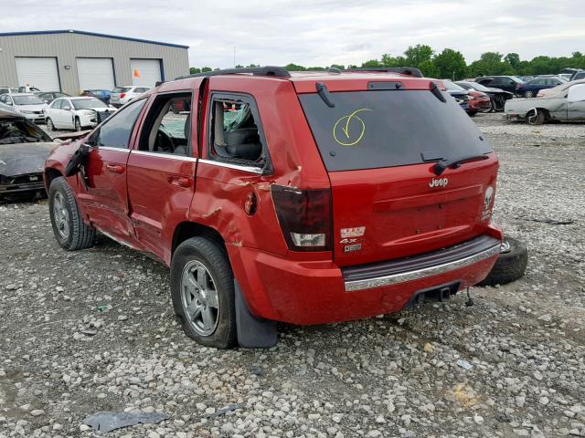 1J8HR582X5C520863 - 2005 JEEP GRAND CHER RED photo 3