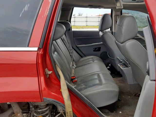 1J8HR582X5C520863 - 2005 JEEP GRAND CHER RED photo 6