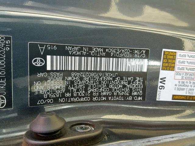JTKDE167080232468 - 2008 TOYOTA SCION TC BLUE photo 10