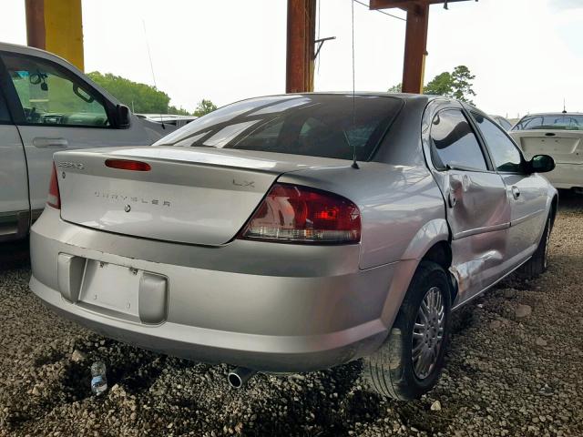 1C3EL46R12N350760 - 2002 CHRYSLER SEBRING LX SILVER photo 4