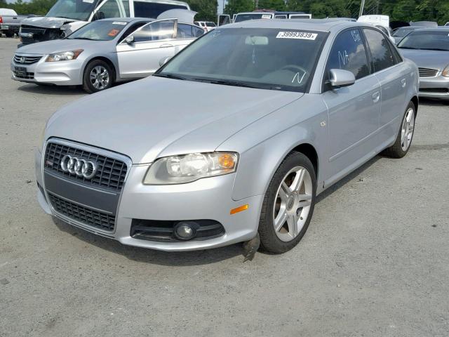 WAUDF78E88A024350 - 2008 AUDI A4 2.0T QU SILVER photo 2