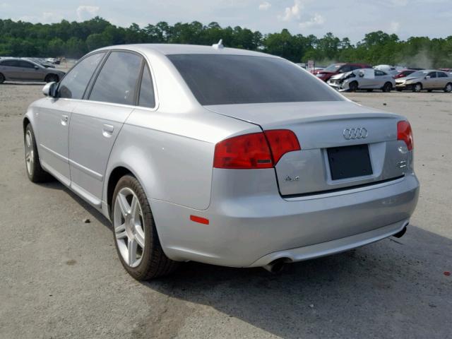 WAUDF78E88A024350 - 2008 AUDI A4 2.0T QU SILVER photo 3