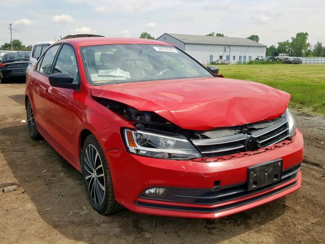 3VWB17AJ3GM285190 - 2016 VOLKSWAGEN JETTA SPOR RED photo 1