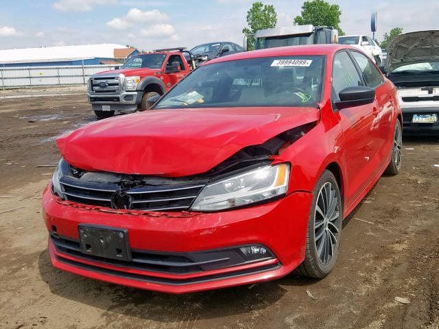 3VWB17AJ3GM285190 - 2016 VOLKSWAGEN JETTA SPOR RED photo 2