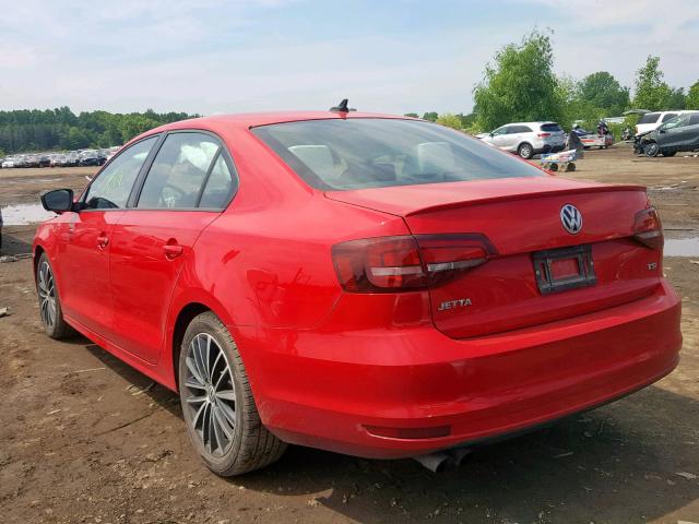 3VWB17AJ3GM285190 - 2016 VOLKSWAGEN JETTA SPOR RED photo 3