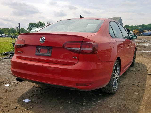 3VWB17AJ3GM285190 - 2016 VOLKSWAGEN JETTA SPOR RED photo 4