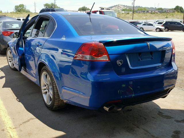 6G2ER57769L162276 - 2009 PONTIAC G8 BLUE photo 3