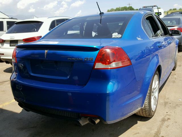 6G2ER57769L162276 - 2009 PONTIAC G8 BLUE photo 4