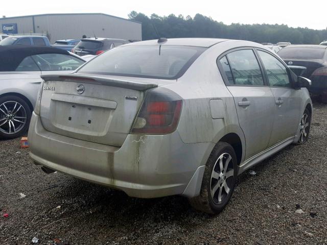 3N1AB6AP6CL698041 - 2012 NISSAN SENTRA 2.0 SILVER photo 4