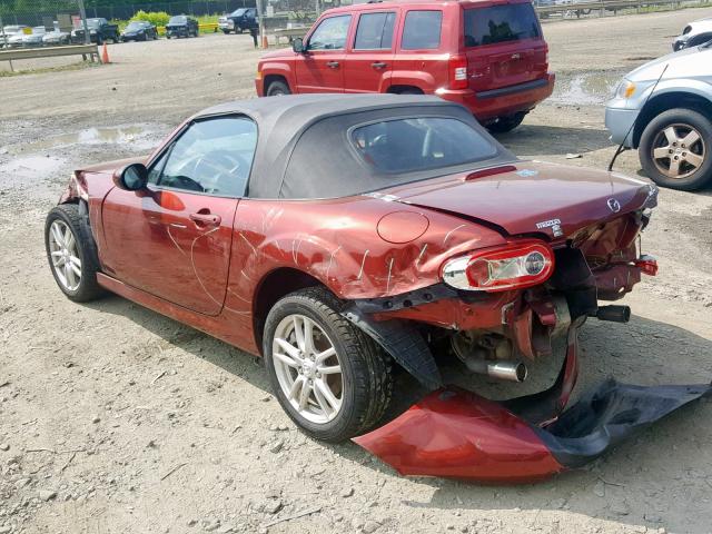 JM1NC25F690200416 - 2009 MAZDA MX-5 MIATA RED photo 3