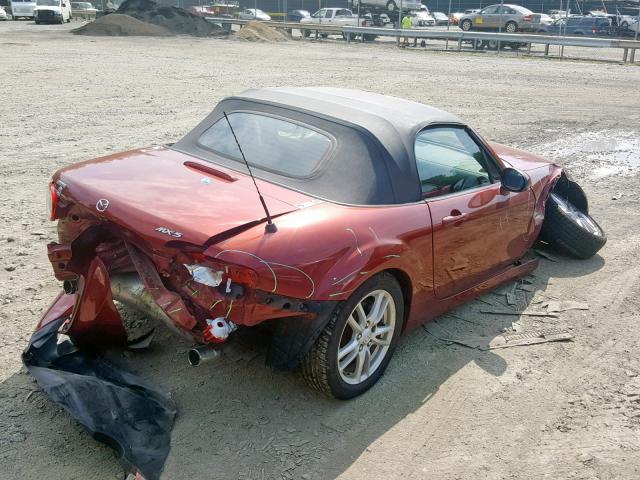 JM1NC25F690200416 - 2009 MAZDA MX-5 MIATA RED photo 4