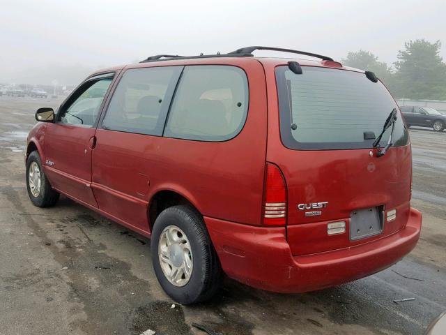 4N2DN1118VD841044 - 1997 NISSAN QUEST XE RED photo 3