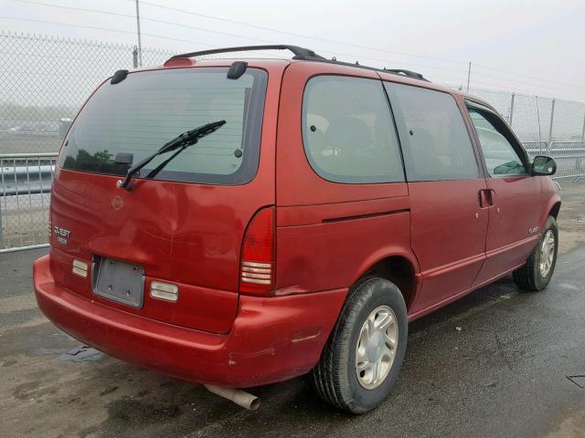 4N2DN1118VD841044 - 1997 NISSAN QUEST XE RED photo 4