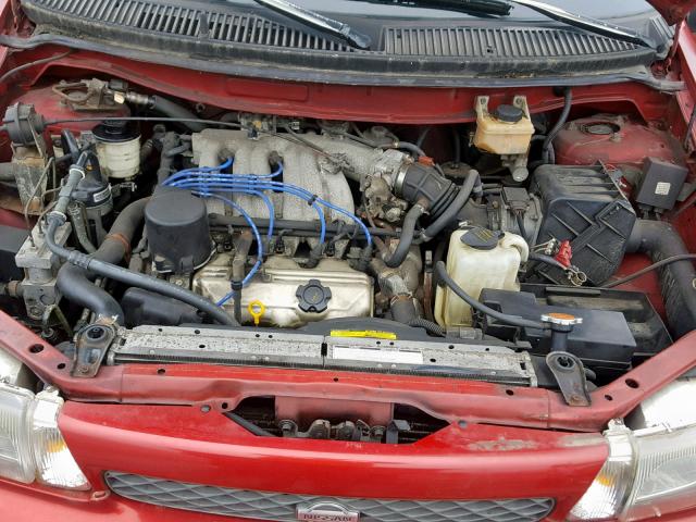 4N2DN1118VD841044 - 1997 NISSAN QUEST XE RED photo 7