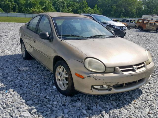 1B3ES56CX2D509993 - 2002 DODGE NEON ES GOLD photo 1