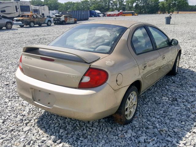 1B3ES56CX2D509993 - 2002 DODGE NEON ES GOLD photo 4