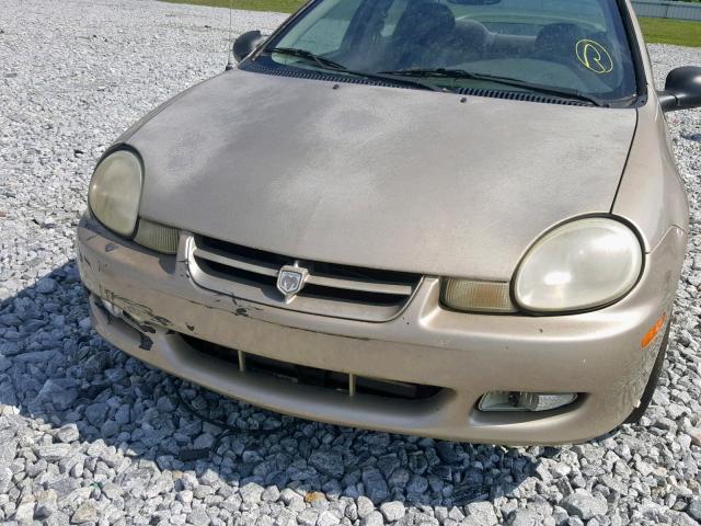 1B3ES56CX2D509993 - 2002 DODGE NEON ES GOLD photo 9