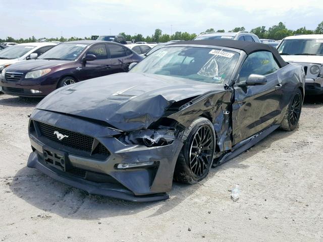 1FATP8FF0K5122923 - 2019 FORD MUSTANG GT GRAY photo 2