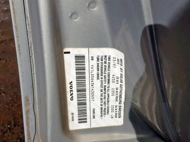 YV1LS5643W1432657 - 1998 VOLVO S70 GLT SILVER photo 10