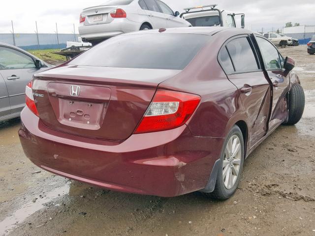 2HGFB2F96CH058332 - 2012 HONDA CIVIC EXL 红色 照片 4