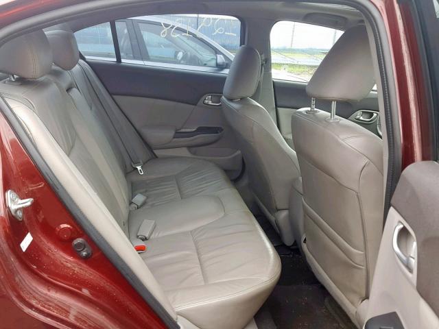2HGFB2F96CH058332 - 2012 HONDA CIVIC EXL 红色 照片 6