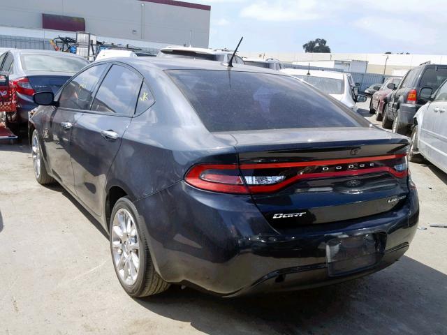 1C3CDFCAXDD681943 - 2013 DODGE DART LIMIT BLUE photo 3