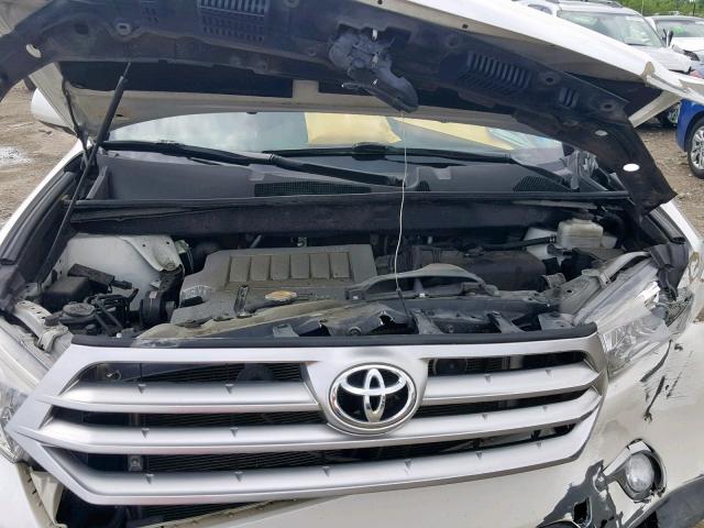 5TDDK3EH2BS060471 - 2011 TOYOTA HIGHLANDER WHITE photo 7