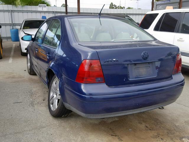 3VWSD69M01M150966 - 2001 VOLKSWAGEN JETTA GLS BLUE photo 3