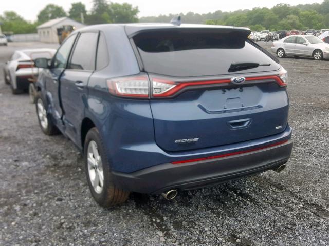 2FMPK4G95JBC45649 - 2018 FORD EDGE SE BLUE photo 3