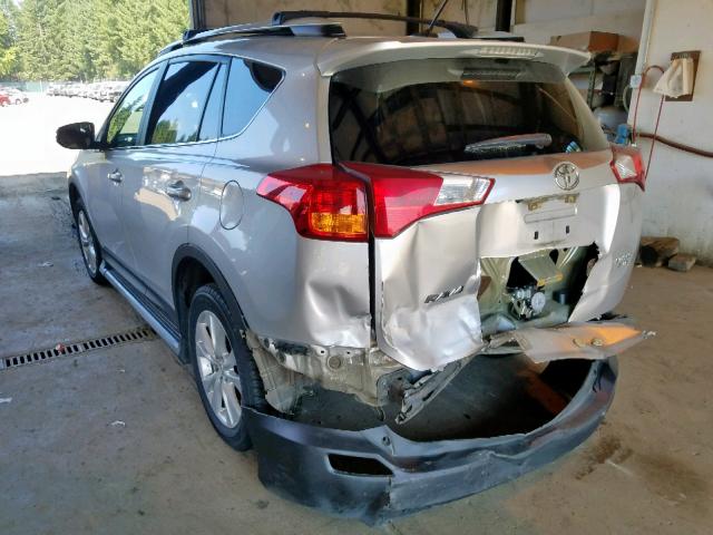 2T3DFREV4EW182703 - 2014 TOYOTA RAV4 LIMIT SILVER photo 3