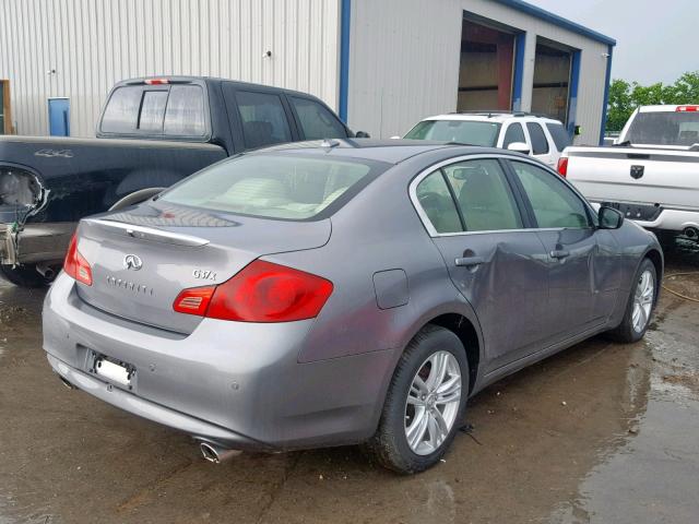 JN1CV6AR6DM350605 - 2013 INFINITI G37 GRAY photo 4