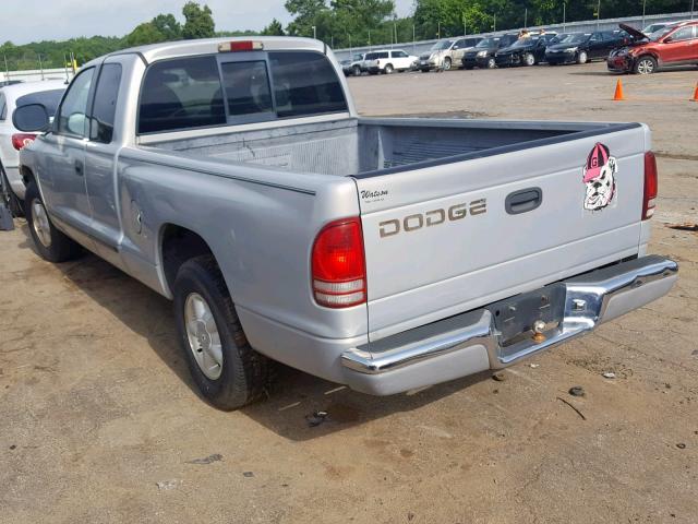 1B7GL22X9WS654861 - 1998 DODGE DAKOTA GRAY photo 3